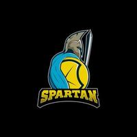 logo mascotte spartano, design logo esport vettore