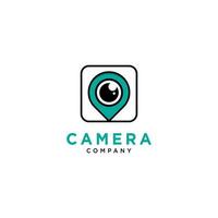 modello di progettazione del logo del perno della fotocamera vettore