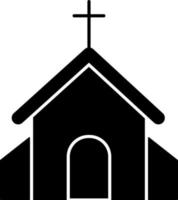 vettore icona glifo cristiano della chiesa