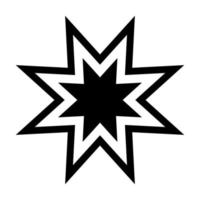 icona della stella retrò alla moda colore nero illustrazione vettoriale immagine stile piatto