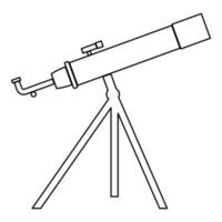 telescopio l'icona di colore nero. vettore
