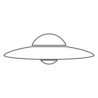 ufo. icona del disco volante colore nero illustrazione vettoriale .