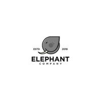 modello di logo elefante vettore