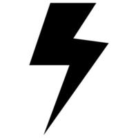 simbolo icona elettricità colore nero illustrazione vettoriale immagine stile piatto