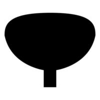 l'icona della vescica nera di colore nero. vettore