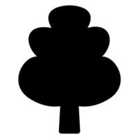 icona albero colore nero illustrazione vettoriale immagine stile piatto
