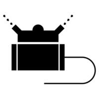icona irrigatori prato colore nero illustrazione vettoriale immagine stile piatto