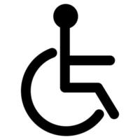 segno nero dell'icona nera disabilitata. vettore