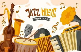 sfondo del festival di musica jazz vettore