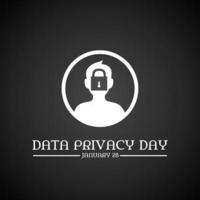 poster del modello della giornata sulla privacy dei dati vettore