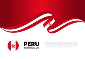 il giorno dell'indipendenza del Perù per la celebrazione nazionale il 28 luglio. vettore