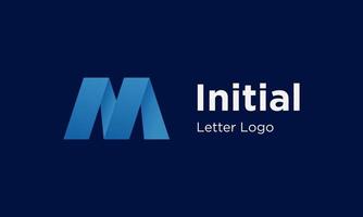 lettera iniziale m logo design. vettore