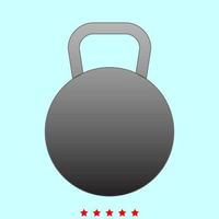 kettlebell è un'icona. vettore