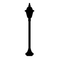 lampione icona lanterna colore nero illustrazione vettoriale immagine in stile piatto