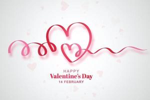 concetto di biglietto di auguri di San Valentino con cuori design vettore