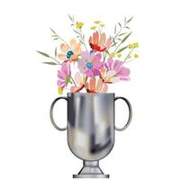 illustrazione di vaso di fiori vettore