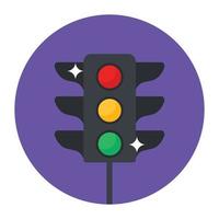 semafori o vettore di semafori in design piatto