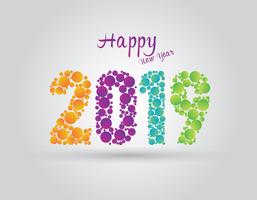Vector 2019 felice anno nuovo sfondo