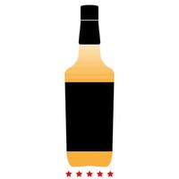 stile di riempimento del colore dell'illustrazione dell'icona del whisky vettore