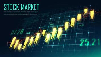 mercato azionario o grafico di trading forex nel concetto grafico. vettore