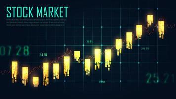 mercato azionario o grafico di trading forex nel concetto grafico. vettore