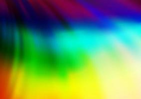 luce multicolore, modello vettoriale arcobaleno con nastri piegati.