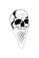 cranio con illustrazione vettoriale gelato