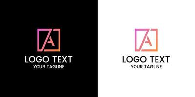 lettera a logo design vettore