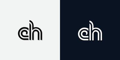 lettera iniziale astratta moderna eh logo. vettore
