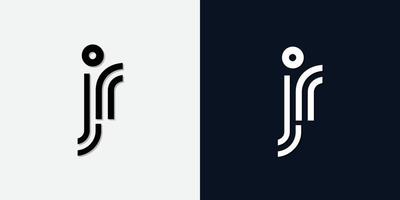 logo moderno astratto lettera iniziale jr. vettore