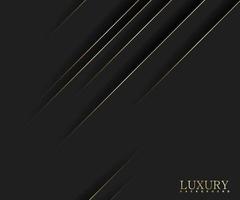 sfondo premium. modello astratto di lusso. sfondo a strisce glitter oro. trama astratta linea oro. illustrazione vettoriale modello nero.