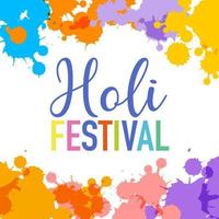 poster colorato felice festival holi vettore