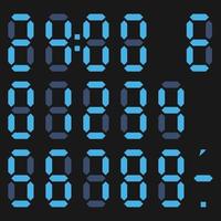 calcolatrice digitale numeri impostati, illustrazione vettoriale piatta