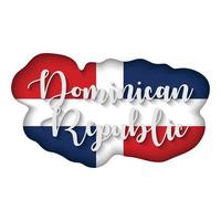 illustrazione della bandiera della repubblica dominicana vettore