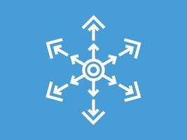 design semplice di fiocco di neve, stagione, stagione fredda vettore
