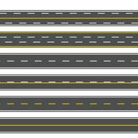 strade asfaltate del vialetto della città impostate vettore