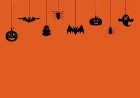illustrazione della pagina di destinazione del fondo della festa di notte di halloween vettore