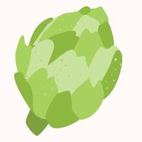 il carciofo è una verdura naturale, illustrazione vettoriale disegnata a mano isolata su uno sfondo bianco.