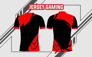 design di stampa jersey per display mock-up anteriore e posteriore di giochi e-sport vettore