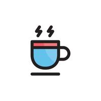 illustrazione vettoriale del logo dell'icona della tazza di caffè