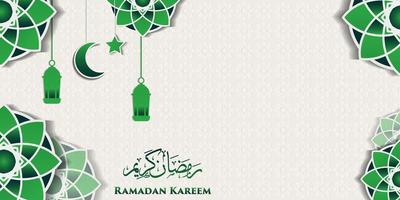 sfondo di decorazione in stile islamico per ramadan kareem con spazio di copia. disegno vettoriale