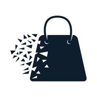 shopping bag produzione film logo icona disegno vettoriale
