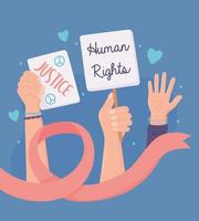 carta del giorno dei diritti umani vettore