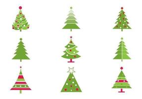 Pacchetto di vettore dell'albero di Natale stilizzato