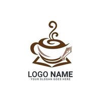 design del logo del caffè. logo moderno per attività o comunità di caffè. vettore