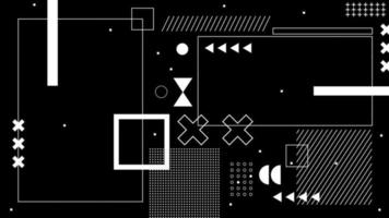 sfondo artistico generativo glitch astratto piatto con composizione geometrica neo memphis. illustrazione concettuale delle tecnologie cyberpunk high-tech del futuro. modello di sfondo wireframe vettore