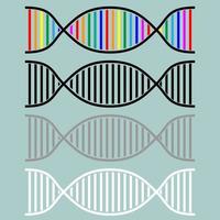 icona del DNA o dell'acido desossiribonucleico. vettore