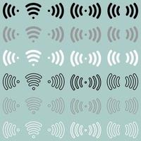 icona del segnale radio wireless delle onde radio. vettore