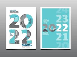 relazione annuale 2022, futuro, affari, progettazione del layout del modello, libro di copertina. vettore