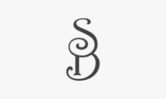 bs o sb lettera logo design concept isolato su sfondo bianco. vettore